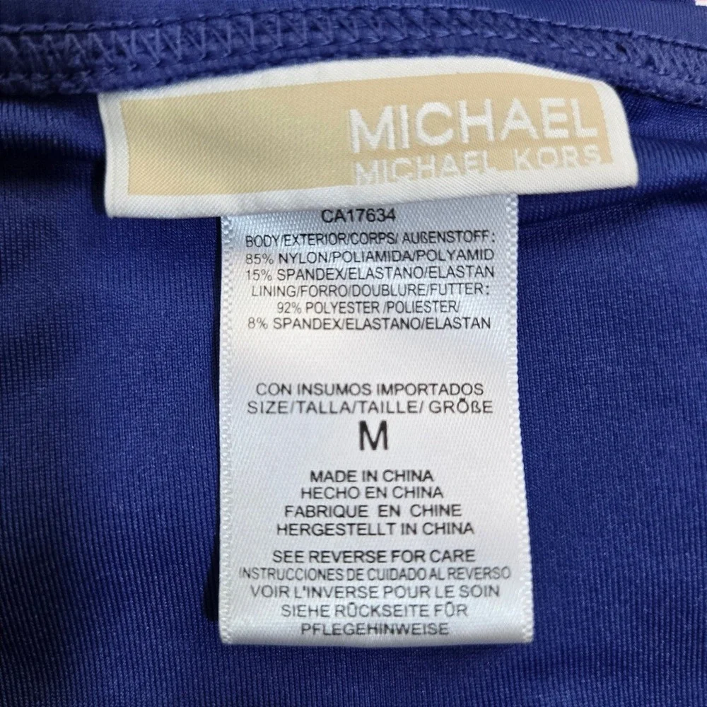 Michael Kors‎ Swimwear Womens Blue Classic Beach Bikini Bottom Medium Vacation